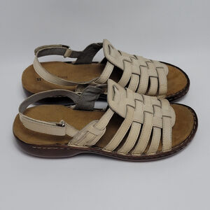 Naturalizer Pompano Leather Fisherman Slingback Casual Comfort Sandals Size 8.5